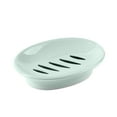 thumbnail image 1 of Cozeii Oval Shaped Draining Soap Dish, Double Soap Saver, Bath Caddy with Removable Trays, Bathroom Kitchen Soap Holder, Keeps Soap Dry, Easy Clean, Durable PP Plastic, 6.1x4.3 Inch, 1 of 9