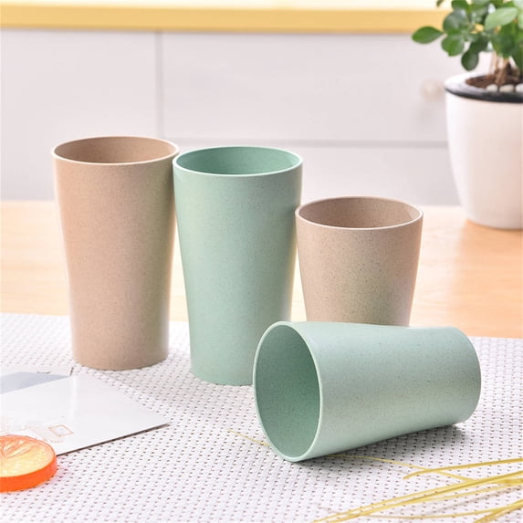 Cozeii Plastic Drinking Cups, Stackable Water Tumblers, Reusable Beverage Cups, Lightweight Tableware for Water, Cold Drinks, Hot Drinks, Picnic, Camping, Home Kitchen, B