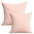 thumbnail image 1 of Cozeii Set of 2 Striped Throw Pillows 20x20 Inch, Plush Polyester Pillow Cover with Hidden Zipper, Machine Washable Decorative Pillow Set for Sofa Bed, 1 of 9
