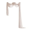 thumbnail image 1 of Cozeii Sheer Window Scarf Valance 50x216 Inch, Extra Long Elegant Swag Curtains for Windows Doorways Wedding Party Decor, Bed Canopy Sheer Curtain, Set of 1, 1 of 7