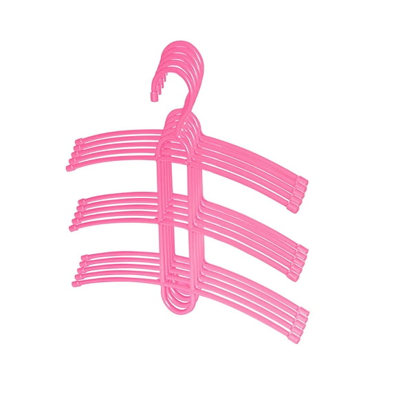 Cozeii Space Saving Hangers 5 Pack, 3-Tier Cascading Closet Hangers Organizers for Shirts Pants Dresses, Non-Slip Hanging Clothing Hanger Organizer, Maximize Closet Space
