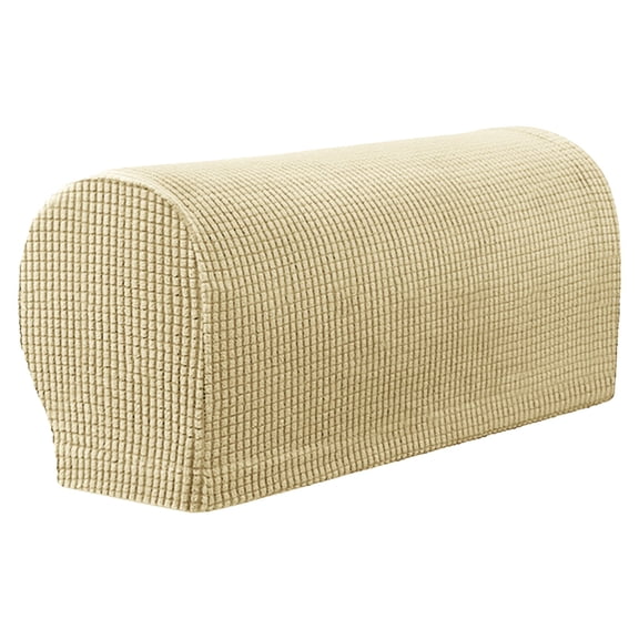 Cozeii Spandex Elastic Armrest Covers 2 Pieces Set - Machine Washable Protective Slipcovers for Sofa Chair Recliner, Elastic Fabric Arm Protectors with Pins, Fits Most Furniture