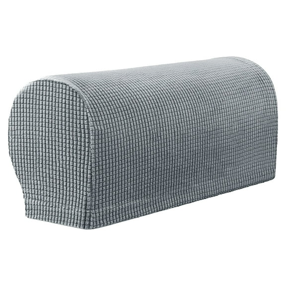 Cozeii Spandex Elastic Armrest Covers 2 Pieces Set - Machine Washable Protective Slipcovers for Sofa Chair Recliner, Elastic Fabric Arm Protectors with Pins, Fits Most Furniture
