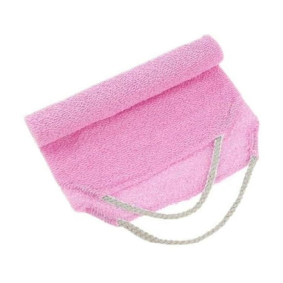 Cozeii Stretchable Shower Scrubber with Handles 4-Pack - Double-Sided Exfoliating Shower Tool for Hard-to-Reach Areas, Nylon Body Washcloth for Dead Skin Removal & Deep Cleansing