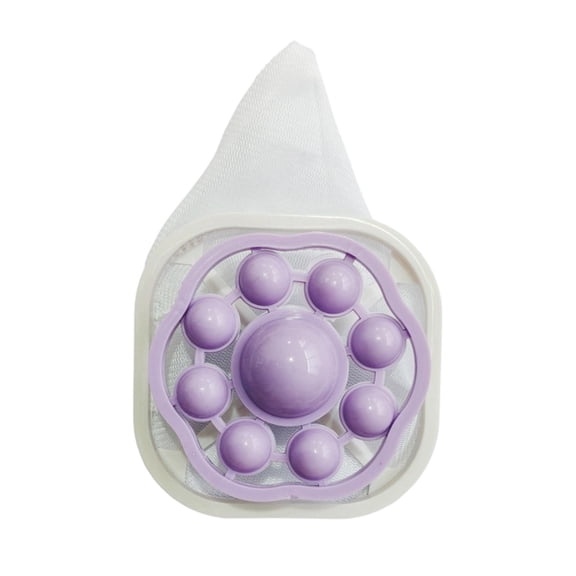 Cozeii Washing Machine Lint Catcher, Floating Laundry Filter, Reusable Mesh Laundry Ball for Washer, Clothes, Home Laundry, Bathroom, Laundry Room, Purple