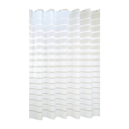 Cozeii White Shower Curtain 72x72 Inch, Water-Resistant Bathroom Curtain with Weighted Hem, Machine Washable Hotel Quality Shower Liner, Quick-Dry Fabric for Tub & Shower​​