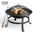 thumbnail image 1 of 19" Wood Burning Fire Pit with Iron Net and Cover Lid for Backyard and Camping, 1 of 13