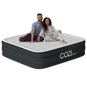 Tzumi  20" Queen Size Air Mattress Inflatable Bed with Built-In Pump for Home, Travel & Camping