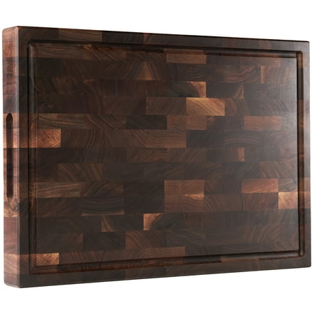 Cozifa Walnut Wood Cutting Board L-17"x12"x1.6", Oil Wax Finished, Gift Box