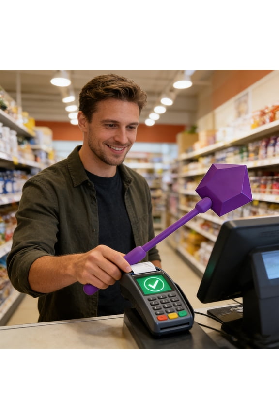 Contactless Payment Wand, Tap to Pay Device for Credit Cards, Secure RFID Payment Accessory, Portable Magical Spending Tool for Everyday Use(Purple