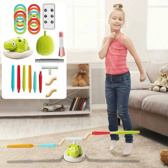 Cozilinen Dragon Sportss Skyrockets Garden Sense Training Interactive Ring Toss Game with Jump Rope for Outdoor Family Fun Activity