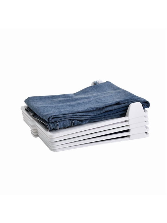 Wardrobe Clothes Folding Board, Layered Shirt Organizer for Bedroom, Multi-Purpose Foldable Shelf for T-Shirts Sweaters, Space-Saving Storage Tool(12.7×10in