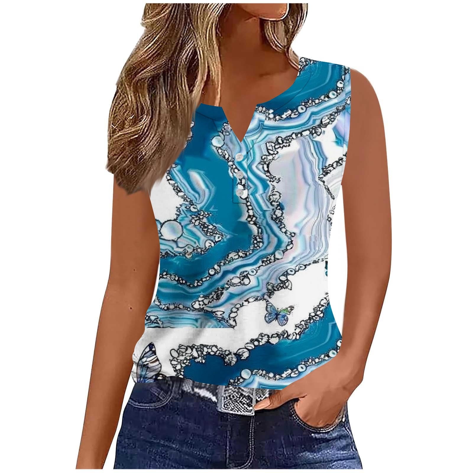 Cozirly Faux Fur Tank Top Sleeveless Linen Tops for Women Womens Summer