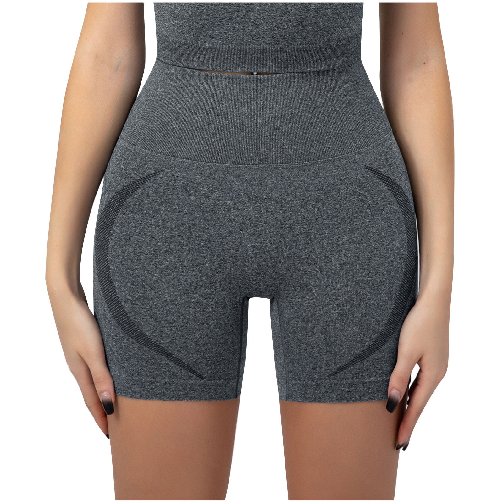 Cozirly High Waisted Compression Shorts Plus Biker Shorts Long Biker Shorts Women Tummy Hide Gymshark Shorts Dark Gray S Walmart