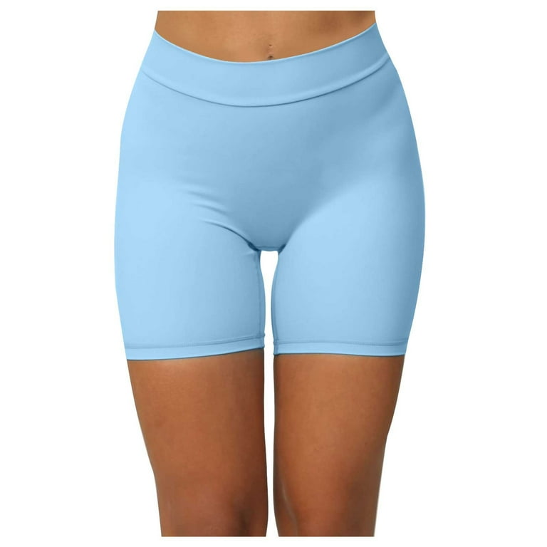 Light blue biker shorts best sale