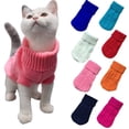 thumbnail image 1 of Coziro Tiny Pet Knit Pullover for Kittens and Teacup Dogs Soft Cable Weave Sweater Coat with Warm Rolled Collar Christmas Apparel for XS Size Pets, Red, 1 Pack, 1 of 4
