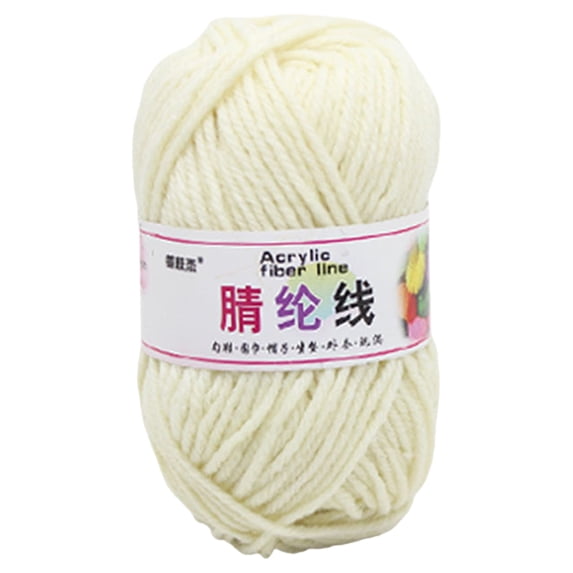 Cozival 4 Strand Acrylic Knitted Yarn - Medium Thick - Diy for Sweater, Shoes, Slippers Or Scarf - Soft & Easy to Knit - Great for Beginners & Crafters - 1 Ball, Medium Thick Craft Yarn