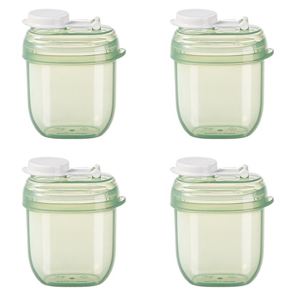 Cozival 4-pack Formula Container, On-the-Go Formula Container, Formula Dispenser, Airtight and Leakproof, Portable Milk Powder Storage for Travel