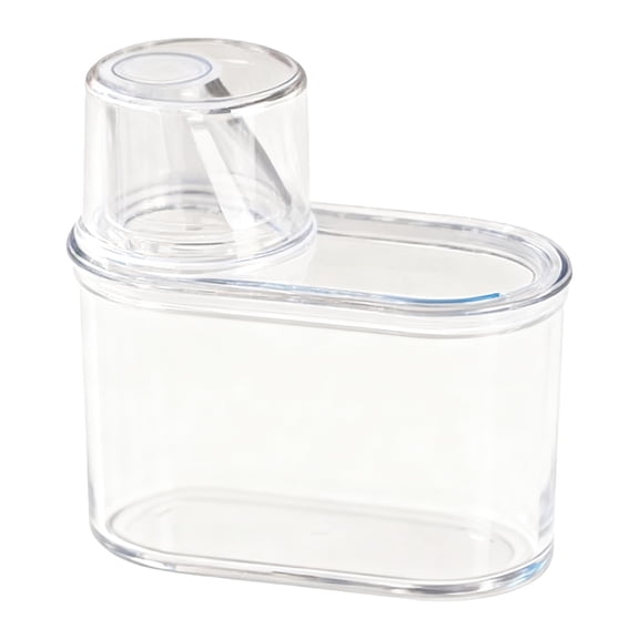 Cozival 500Ml Transparent Laundry Detergent Storage Dispenser - Sealed Tank for Powder & Liquid Soap - Space-Saving Container for Laundry Room - Easy Pour Spout, Sealed Storage Tank