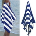 thumbnail image 1 of Cozival Beach Towel, Cotton Oversized Beach Towel, Extra Large 40" Plush Thick Striped Pool Towel for Swimming, Quick Drying and Highly Absorbent Bath Sheet for Adults, Bath Sheet, A, 1 of 9