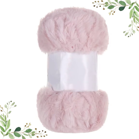 Cozival Chunky Eyelash Yarn for Crochet - Coarse Imitation Wool Soft Yarn - Quick-Knit for Scarves, Blankets & Sweaters - for Beginners & Winter Diy Projects, Quick Knit Scarf Yarn, Pink1