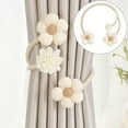 thumbnail image 1 of Cozival Creative Curtain Tie Back Clips and Cords, Elegant Curtain Holdbacks for Bedroom, Living Room, and Room Decoration, Adjustable Window Treatment Accessories, Adjustable Drape Holders, Beige, 1 of 9