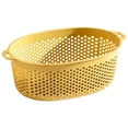 thumbnail image 1 of Cozival Deep Oval Plastic Colander with Double Handles, Thickened PP Strainer Basket for Vegetables Fruits Pasta, BPA Free Dishwasher Safe Kitchen Colander (Multicolor), 1 of 5