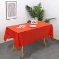 thumbnail image 1 of Cozival Disposable Plastic Tablecloth - Rectangle Table Cover for Parties - Smooth, Decorative & Easy to Clean - No Mess, No Stains - Perfect for Birthday Dinners, Holidays & Outdoor Events, Red, 1 of 5