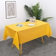 thumbnail image 1 of Cozival Disposable Plastic Tablecloth - Rectangle Table Cover for Parties - Smooth, Decorative & Easy to Clean - No Mess, No Stains - Perfect for Birthday Dinners, Holidays & Outdoor Events, Yellow, 1 of 5