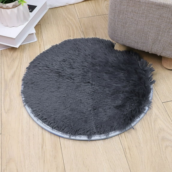 Cozival Faux Wool Rug, Faux Wool Area Rug - Soft Living Room Carpet, Non-Slip Small Decorative Rug for Bedroom/Office, Non-Slip Area Carpet, Grey
