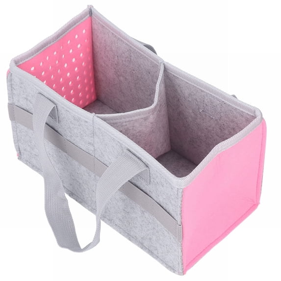 Cozival Felt Carrying Case, Foldable Felt Carrying Case for Toniebox Audio Player - Protective Storage Bag with Handle, Portable for Travel, Toniebox Storage Bag, Pink