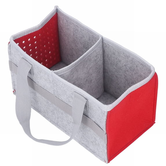 Cozival Felt Carrying Case, Foldable Felt Carrying Case for Toniebox Audio Player - Protective Storage Bag with Handle, Portable for Travel, Toniebox Storage Bag, Red