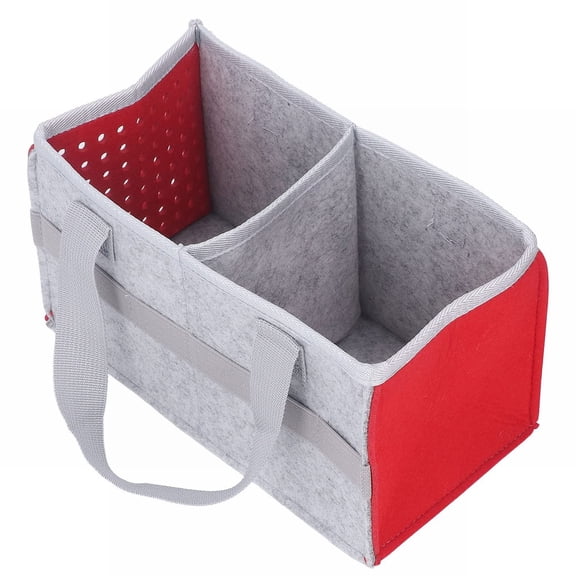 Cozival Felt Carrying Case, Foldable Felt Carrying Case for Toniebox Audio Player - Protective Storage Bag with Handle, Portable for Travel, Toniebox Storage Bag, Red