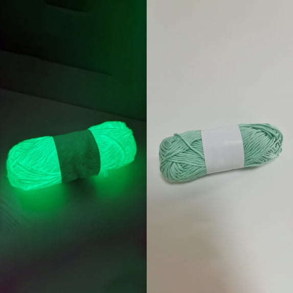Cozival Glow in The Dark Yarn for Diy Nighttime Crafts - Luminous Crochet & Knitting Thread Perfect for Decorations, Beginner Sewing Projects, and Glowing Accessories, Luminous Crochet Thread, F