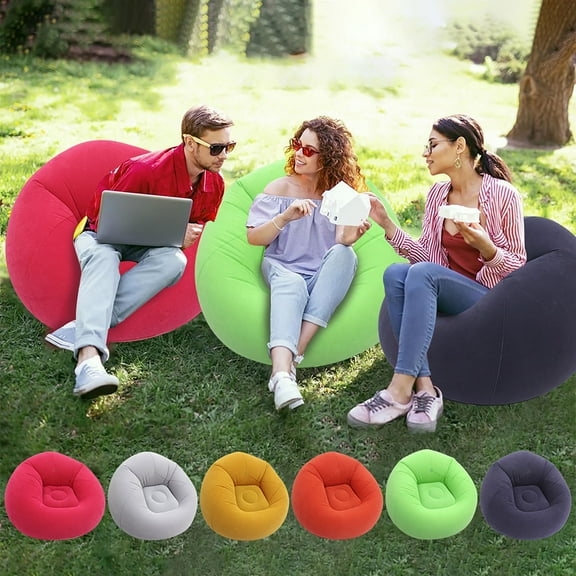 Cozival Inflatable Couch, Inflatable Couch with Carry Bag, Portable Lounger Air Sofa for Camping, Garden, and Indoor Use, Portable Air Sofa, D