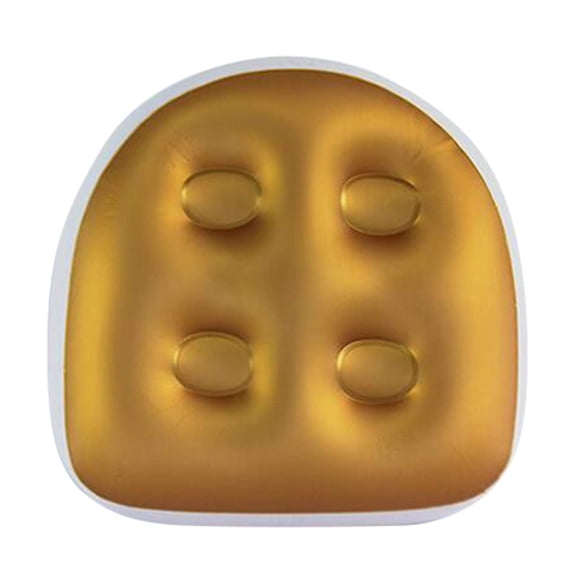 Cozival Inflatable Hot Tub Seat Booster, 18.5x14.6x5.9 Inch Spa Cushion with Suction Cups & Mesh Cover for Adults, Blow Up Pool Chair,Gold