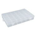thumbnail image 1 of Cozival Jewelry Organizer Box, 36-Compartment Clear Plastic Organizer Box with Adjustable Dividers, Storage Case for Jewelry, Crafts, Beads, And Small Parts, Stackable, Bead Organizer, Coral Gray, 1 of 5