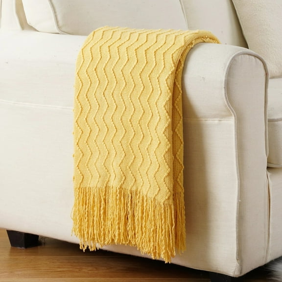 Cozival Knitted Throw Blanket, Knitted Throw Blanket - Soft & Cozy Lightweight Blanket for Couch, Sofa, Or Bed, Breathable Design Perfect for Spring & Summer, Breathable Bedspread, A