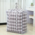 thumbnail image 1 of Cozival Large Capacity Waterproof Storage Bag,Plastic Checkered Laundry Bag with Zipper & Handles - Reinforced Seams, See-Through Window, for Moving, Travel & Seasonal Storage, Checkered Laundry Bag, 1 of 7
