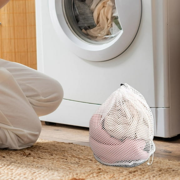 Cozival Large Mesh Laundry Bag - Drawstring Garment Bag for Delicates, Socks - Breathable Wash Bag for College Dorm, Travel, Home - Protects Clothes in Washing Machine