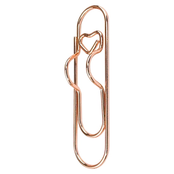 Cozival Metal Pen Clip for Notebook, Heart-Shaped Stainless Steel Pencil Holder, Versatile Paper Clip Organizer for Journal Planner Sketchbook, 7 Colors