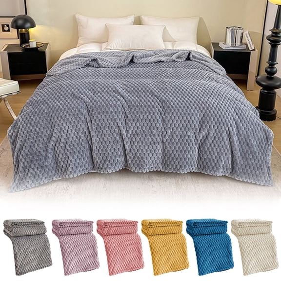 Cozival Microfiber Blanket, Extra Large Microfiber Blanket 200X230Cm, Plush Fuzzy Sofa Bedroom Throw Rug, Thickened Cozy Warm for Nap, Lightweight, Plush Nap Blanket, White