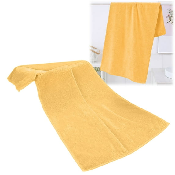 Gym Towel Cozival 35X75cm Soft Microfiber Gym Towel - Highly Absorbent Quick-Dry Towel for Women & Men, Lightweight & Lint-Free for Fitness, Travel & Yoga, Microfiber Towel, Yellow