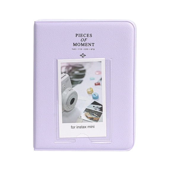 Cozival Mini Photo Album, 5.5x4.5 Inch 64 Pockets PVC Small Picture Holder for 3 Inch Photos, Portable Polaroid Card Storage Book