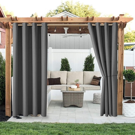 Cozival Outdoor Waterproof Thermal Curtain - Sunlight Blocking Window Drape - for Bedroom, Living Room, Patio, Porch, Pergola Or Gazebo - Reduces Heat - 1 Panel, Sun Blocking Window Drape
