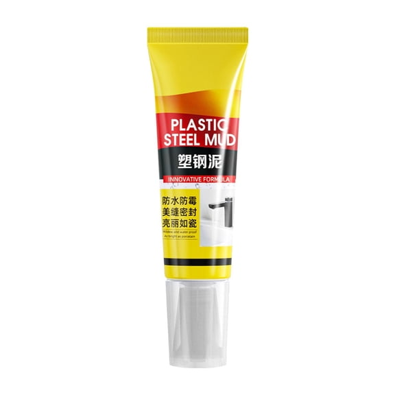 Cozival Plastic Mud Sealant White Caulk With Scraper, Quick-Drying Shrink & Crack Proof, Multifunctional For Kitchen Bathroom Window Tile Sink Baseboard