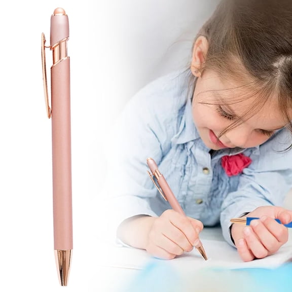 Cozival Retractable Ballpoint Pen, Metal Body with Quick-Drying Black Ink and Clip, for Office and Home, Multicolor