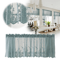 thumbnail image 1 of Cozival Room Darkening Curtain, Room Darkening Window Curtain, 1 Panel Rod Pocket Short Lace Curtain for Kitchen, Living Room Small Windows, Blue, 137X90Cm, Short Lace Panel, Blue, 1 of 8