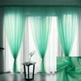 thumbnail image 1 of Cozival Sheer Voile Curtains, Voile Window Curtain Panel 200X100Cm - Sheer Tulle Drape with Rod Pocket, Colorful Translucent Fabric for Living Room & Bedroom, Sheer Curtains, A, 1 of 3