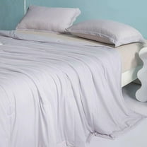 Cozival Soft Cooling Comforter, Summer Cooling Blanket - Breathable Ice Silk Design for Double Bed, Ultra Soft & Lightweight for Nighttime Comfort, Ice Silk Comforter, Grey